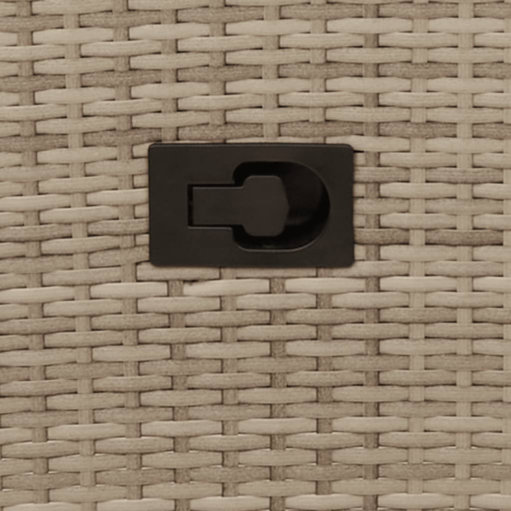 Sedie Reclinabili da Giardino 2pz con Cuscini Beige Polyrattan