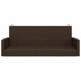 Panchina a Dondolo Marrone 119x56x48 cm in Polyrattan