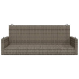 Panchina Dondolo Grigia 119x56x48 cm in Polyrattan