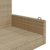 Panchina a Dondolo Beige 119x56x48 cm in Polyrattan