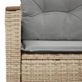 Divano da Giardino con Cuscini a 2 Posti Beige in Polyrattan