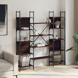 Libreria Rovere Marrone 155,5x24x166,5 cm in Legno Multistrato