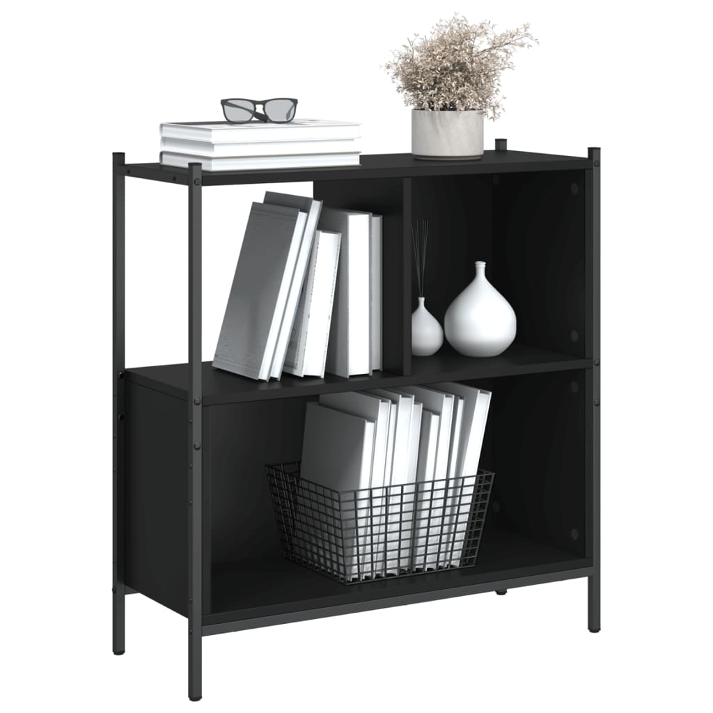 Libreria Nera 72x28x77,5 cm in Legno Multistrato