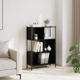 Libreria Nera 72x28x109 cm in Legno Multistrato