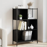 Libreria Nera 72x28x109 cm in Legno Multistrato