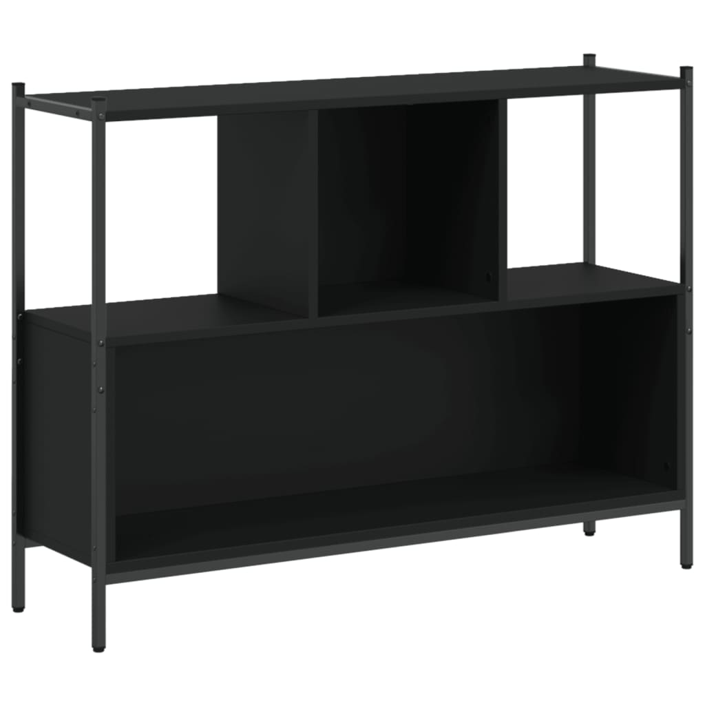 Libreria Nera 102x28x77,5 cm in Legno Multistrato