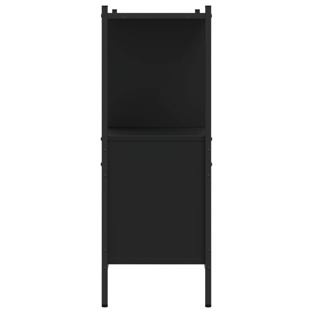 Libreria Nera 102x28x77,5 cm in Legno Multistrato