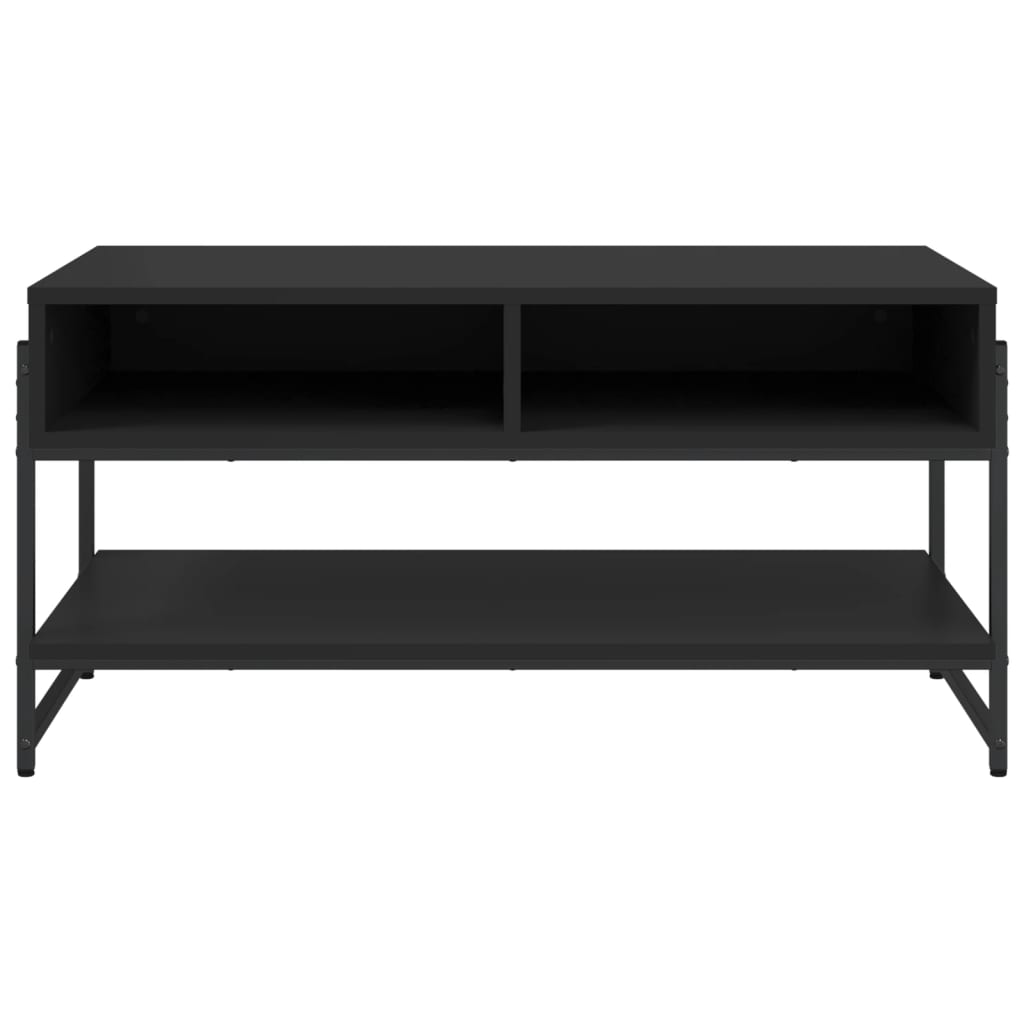 Tavolino da Salotto Nero 90x50x45 cm in Legno Multistrato