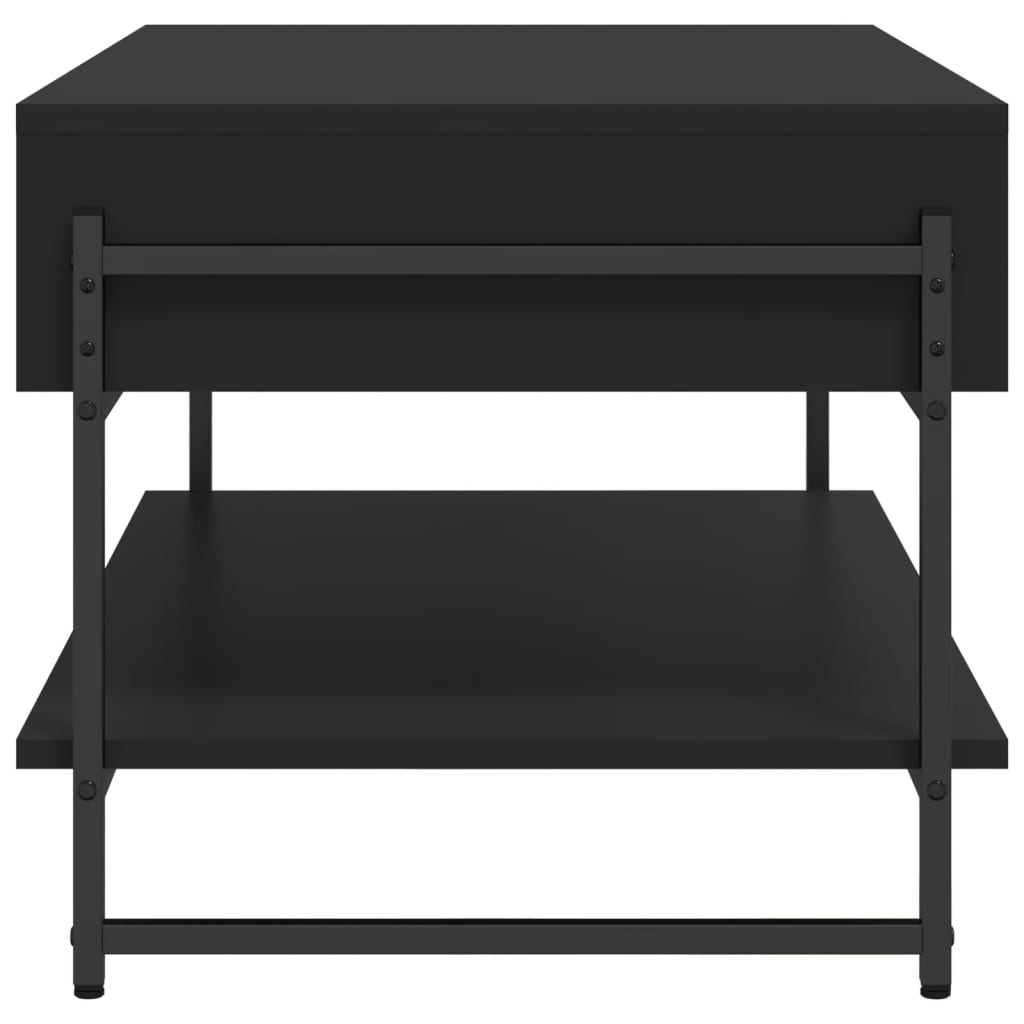 Tavolino da Salotto Nero 90x50x45 cm in Legno Multistrato