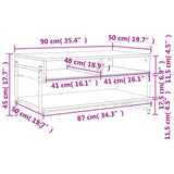 Tavolino da Salotto Nero 90x50x45 cm in Legno Multistrato