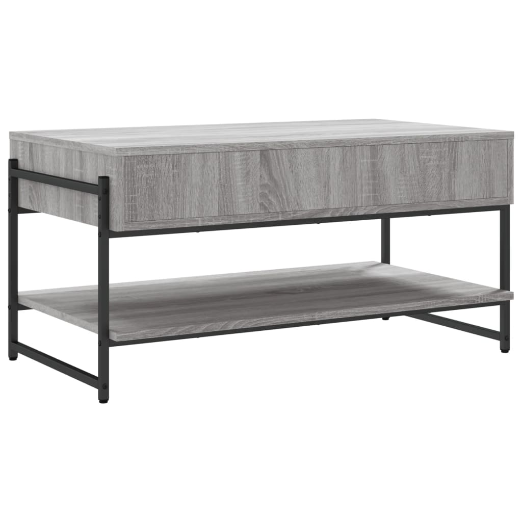 Tavolino da Salotto Grigio Sonoma 90x50x45 cm Legno Multistrato