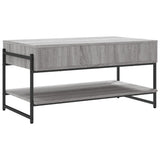 Tavolino da Salotto Grigio Sonoma 90x50x45 cm Legno Multistrato