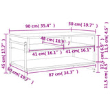 Tavolino da Salotto Grigio Sonoma 90x50x45 cm Legno Multistrato