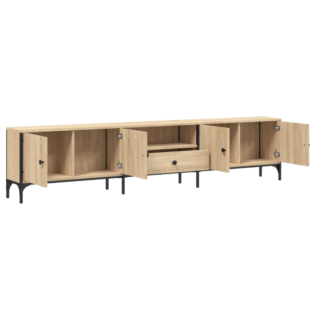 Mobile TV Cassetto Rovere Sonoma 200x25x44 cm Legno Multistrato