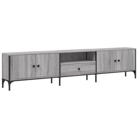 Mobile TV Cassetto Grigio Sonoma 200x25x44 cm Legno Multistrato