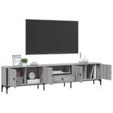 Mobile TV Cassetto Grigio Sonoma 200x25x44 cm Legno Multistrato