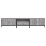 Mobile TV Cassetto Grigio Sonoma 200x25x44 cm Legno Multistrato