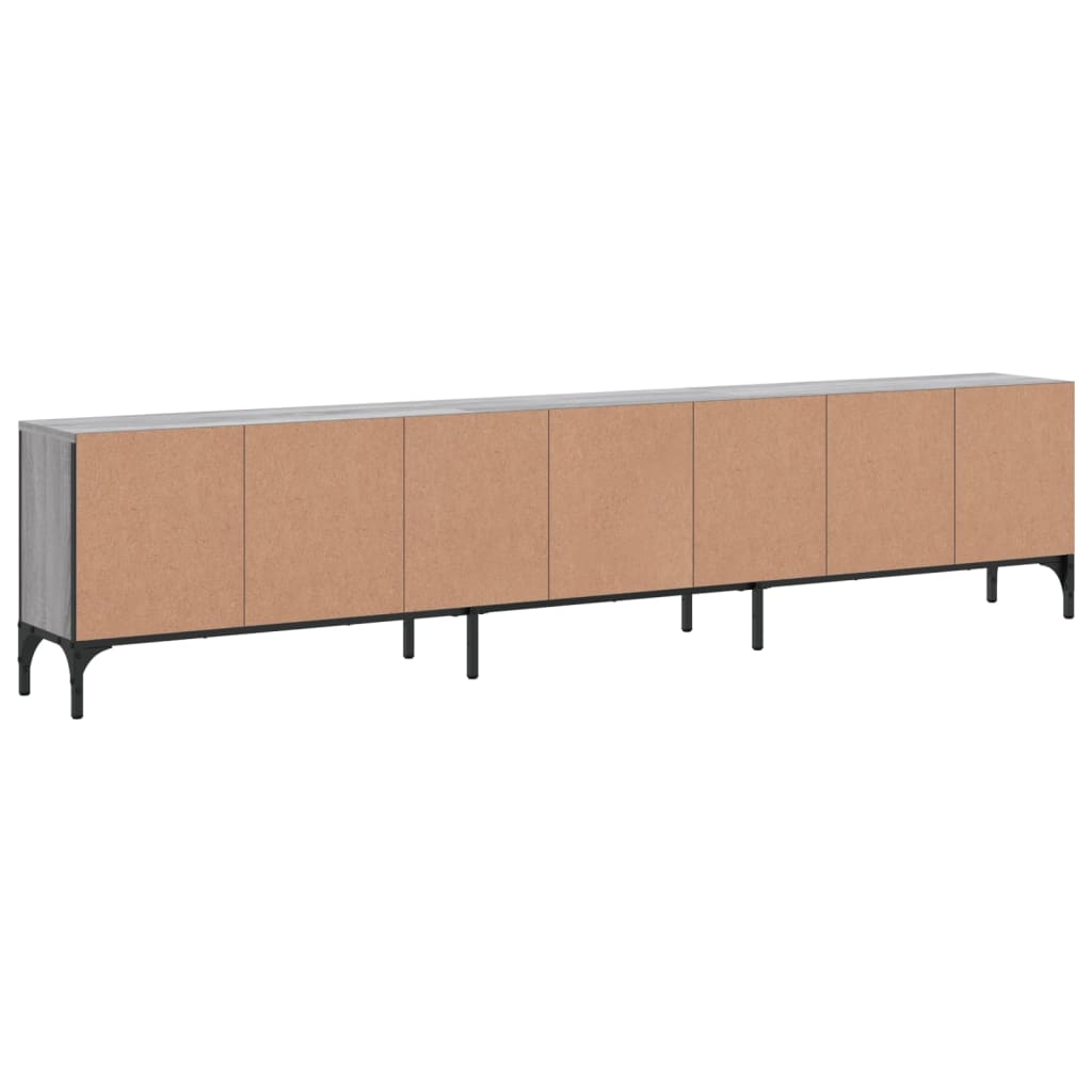 Mobile TV Cassetto Grigio Sonoma 200x25x44 cm Legno Multistrato