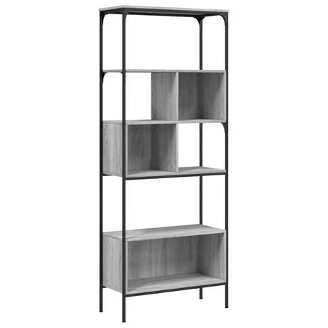 Libreria 5Ripiani Grigio Sonoma 76x33x188,5cm Legno Multistrato