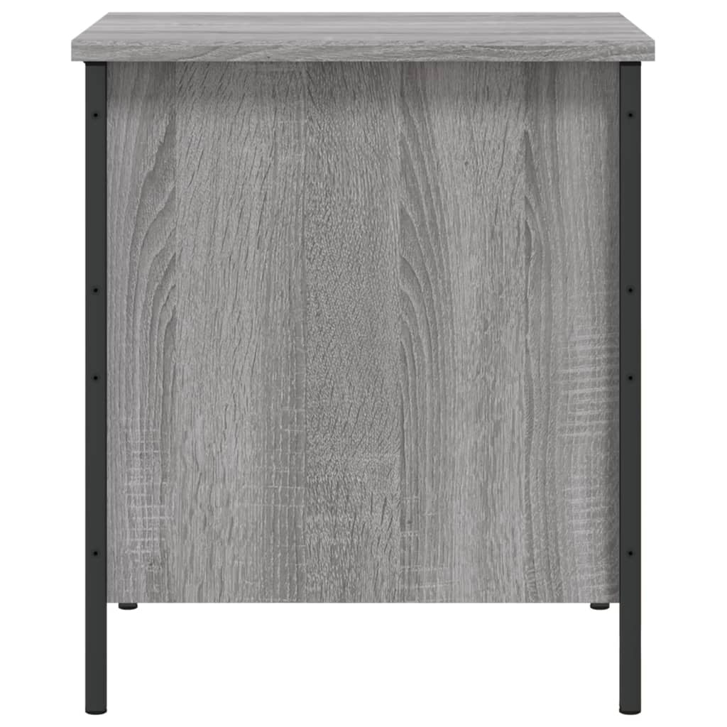 Panca Portaoggetti Grigio Sonoma 40x42,5x50cm Legno Multistrato