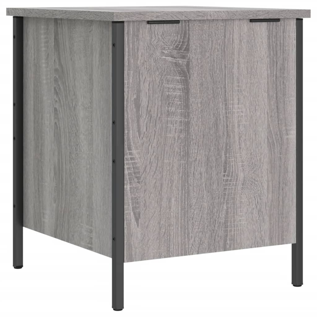 Panca Portaoggetti Grigio Sonoma 40x42,5x50cm Legno Multistrato