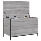 Panca Portaoggetti Grigio Sonoma 80x42,5x50cm Legno Multistrato