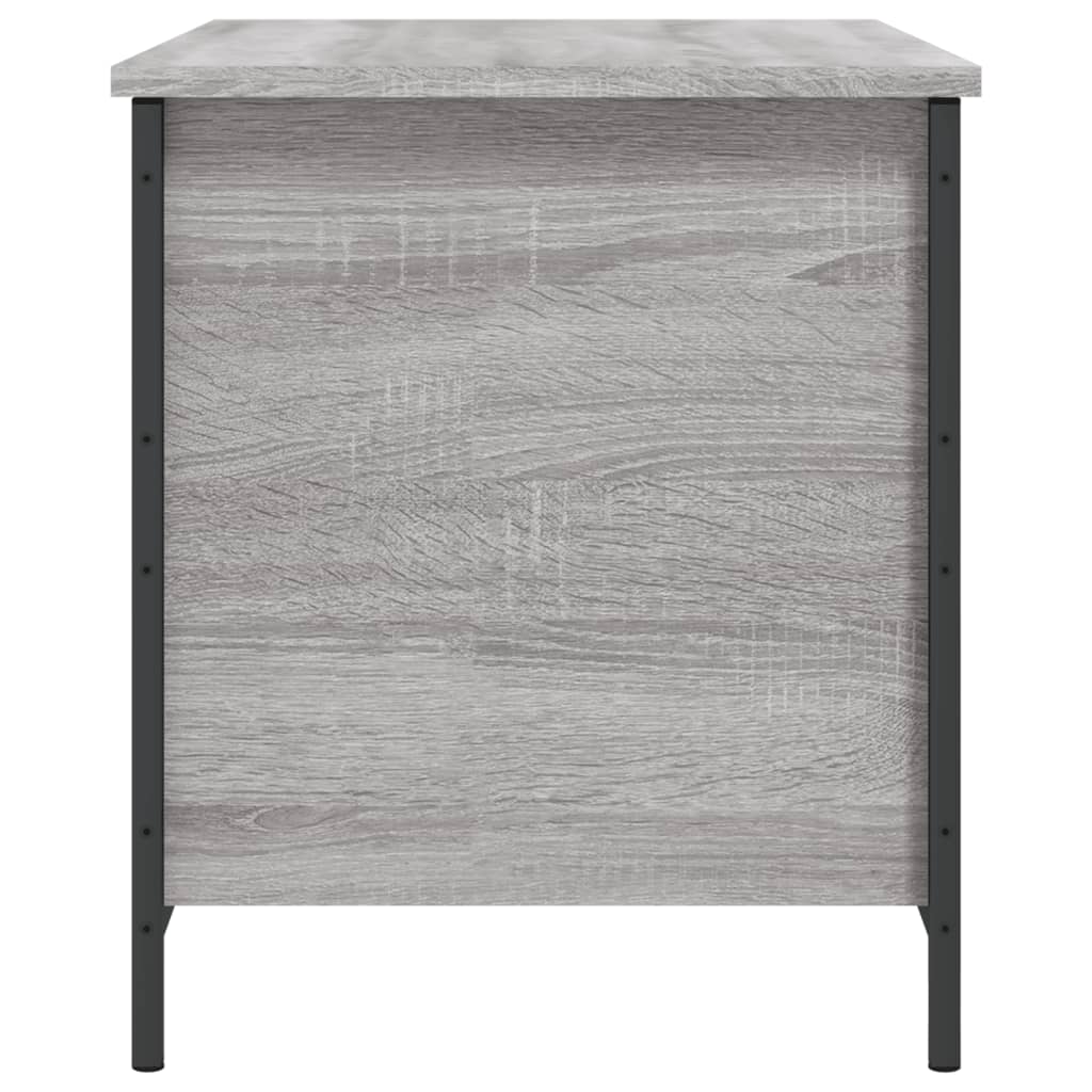 Panca Portaoggetti Grigio Sonoma 80x42,5x50cm Legno Multistrato