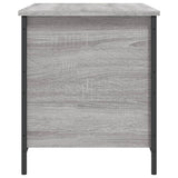 Panca Portaoggetti Grigio Sonoma 80x42,5x50cm Legno Multistrato