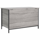 Panca Portaoggetti Grigio Sonoma 80x42,5x50cm Legno Multistrato