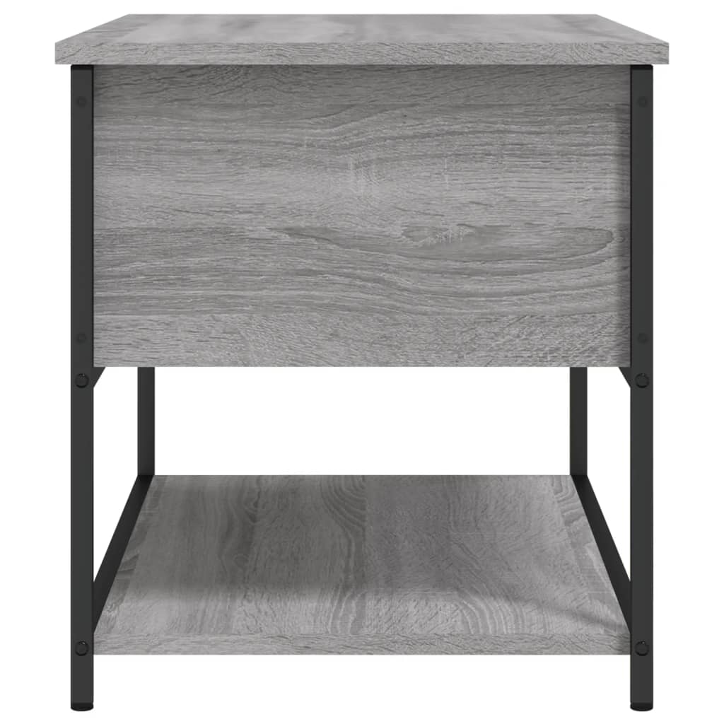 Panca Portaoggetti Grigio Sonoma 70x42,5x47cm Legno Multistrato