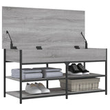 Panca Porta Scarpe Grigio Sonoma 100x42,5x50 Legno Multistrato