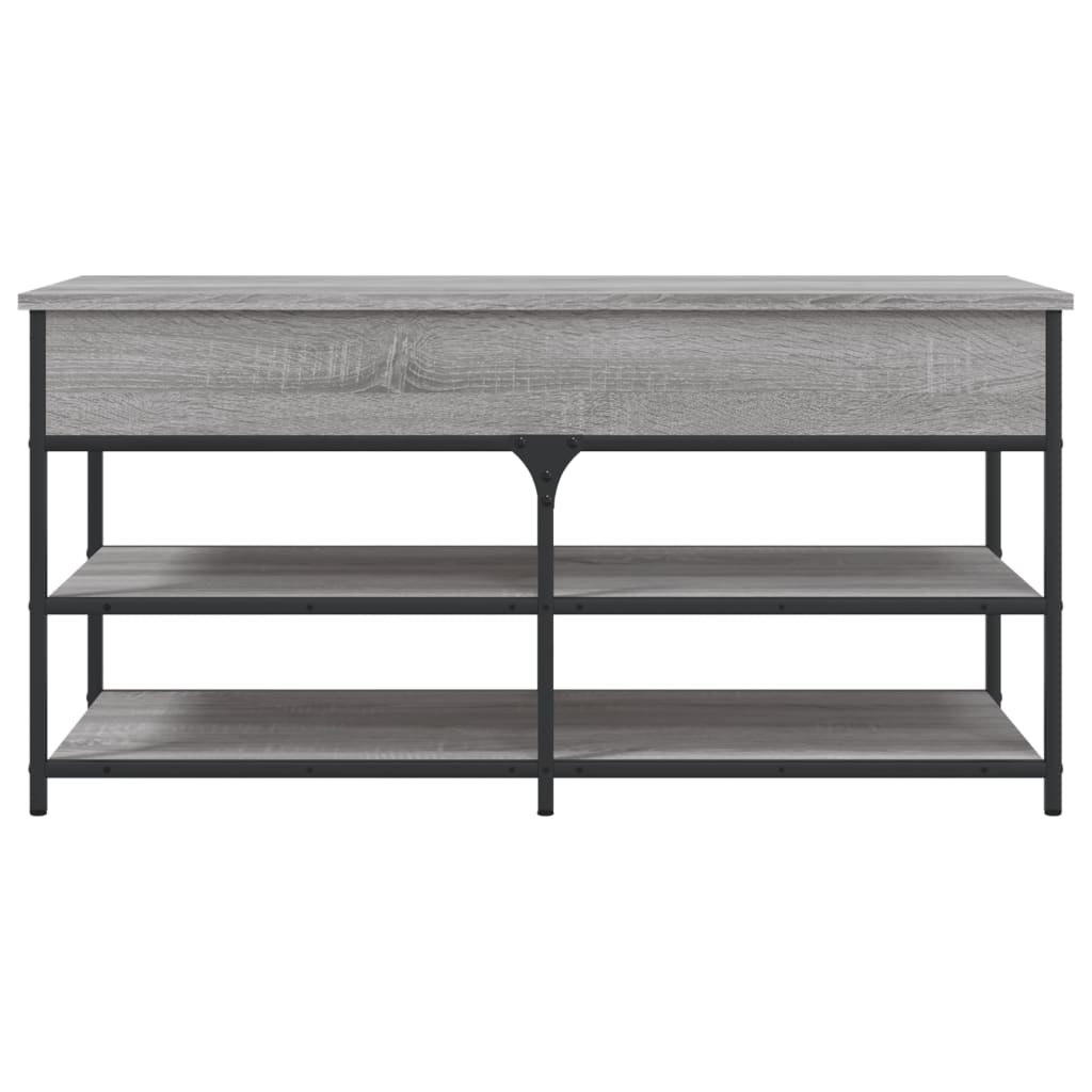 Panca Porta Scarpe Grigio Sonoma 100x42,5x50 Legno Multistrato