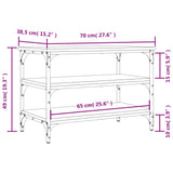 Panca Porta Scarpe Rovere Sonoma 70x38,5x49cm Legno Multistrato