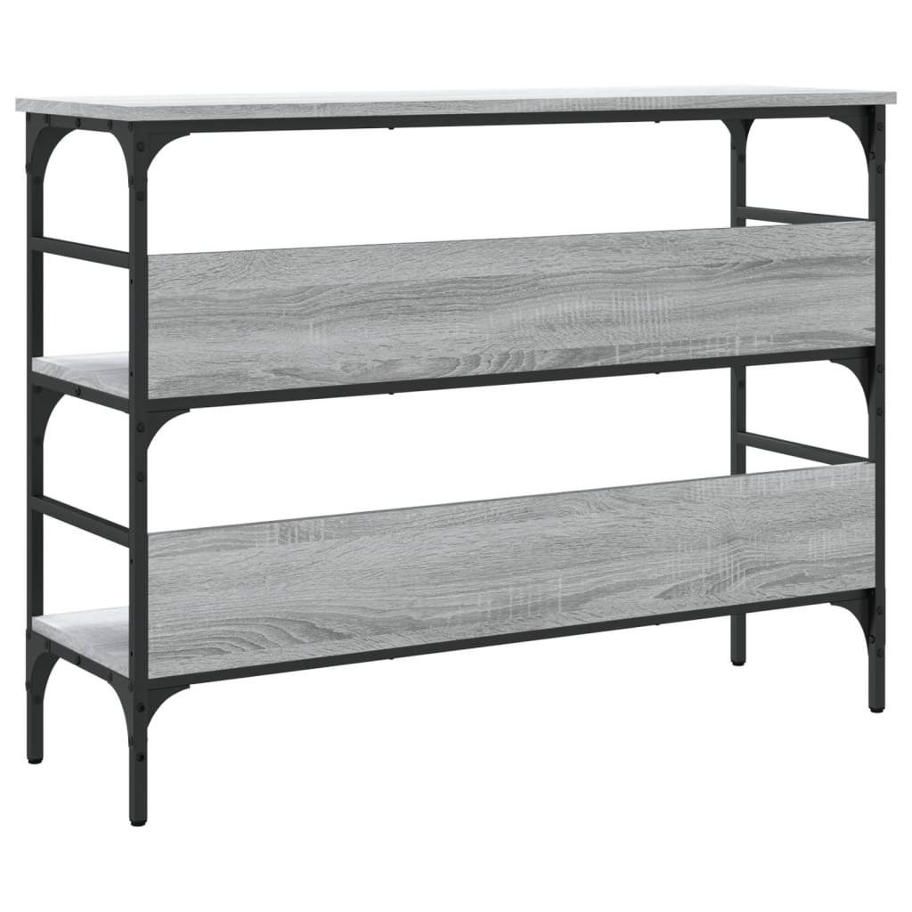 Tavolo Consolle Grigio Sonoma 100x32x75 cm in Legno Multistrato