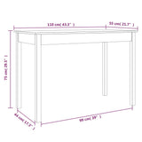 Tavolo da Pranzo Marrone Cera 110x55x75 cm Legno Massello Pino