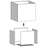 Fioriera Antracite 32x30x29 cm in Acciaio Laminato a Freddo