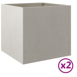 Fioriere 2 pz Argento 42x40x39 cm in Acciaio Inox