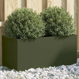 Fioriera Verde Oliva 62x30x29 cm in Acciaio Laminato a Freddo