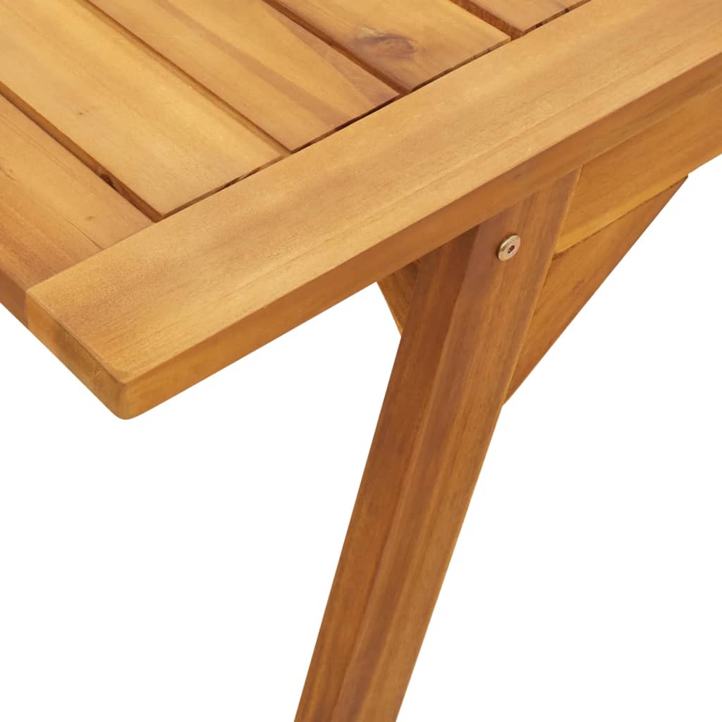 Set da Pranzo per Giardino 3 pz in Legno Massello di Acacia