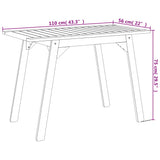 Set da Pranzo per Giardino 3 pz in Legno Massello di Acacia