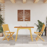 Set da Pranzo per Giardino 3 pz in Legno Massello di Acacia