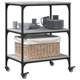 Carrello da Cucina Grigio Sonoma 60x41x76 cm Legno Multistrato