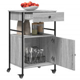 Carrello da Cucina Grigio Sonoma 56x43x89,5cm Legno Multistrato