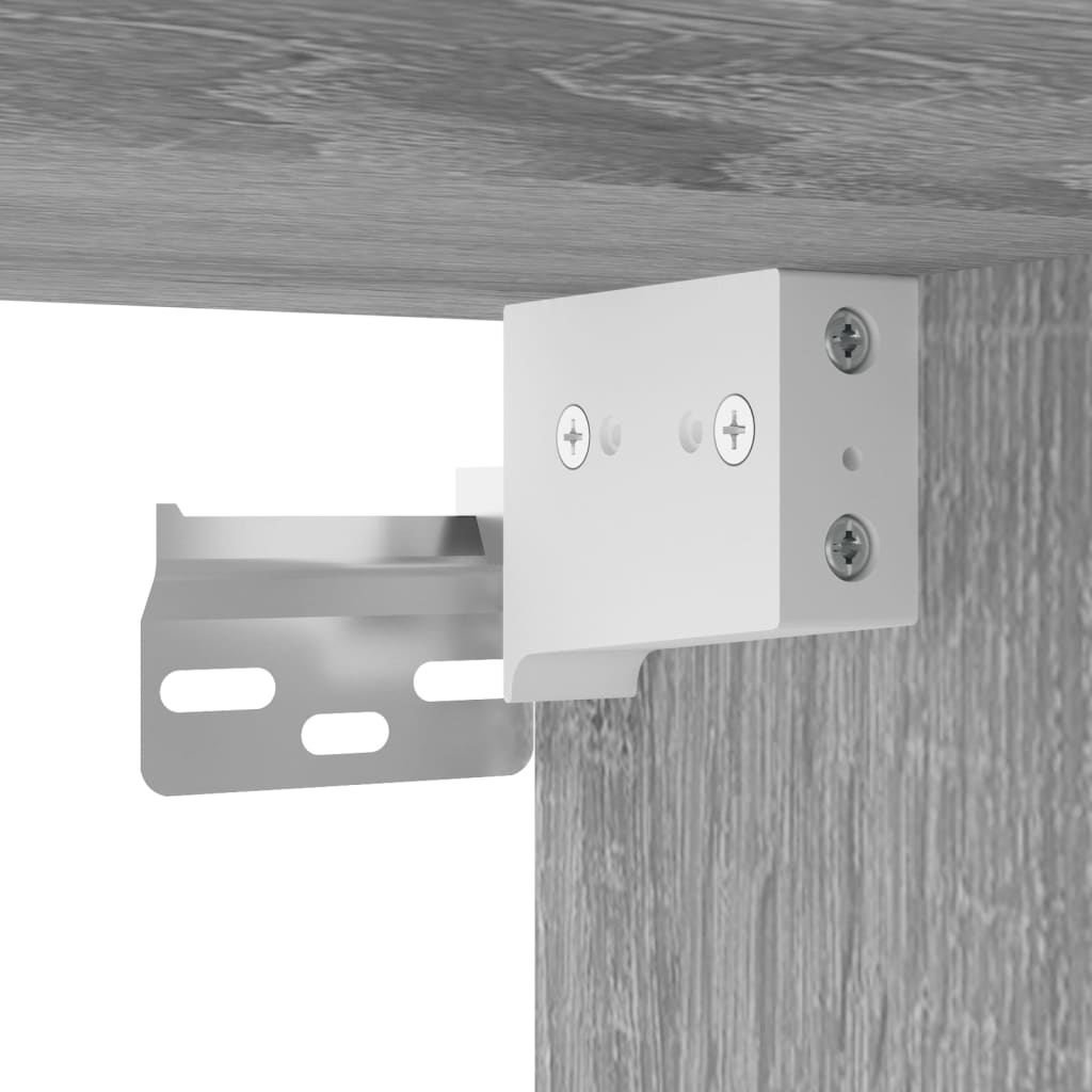 Mobile Specchio da Bagno Grigio Sonoma 60x16x60 cm Multistrato