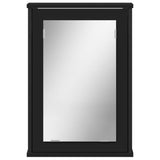 Mobile da Bagno con Specchio Nero 42x12x60 cm Legno Multistrato