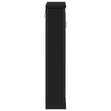 Mobile da Bagno con Specchio Nero 42x12x60 cm Legno Multistrato
