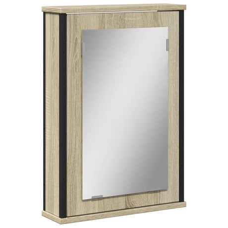 Mobile Bagno con Specchio Rovere Sonoma 42x12x60 cm Multistrato