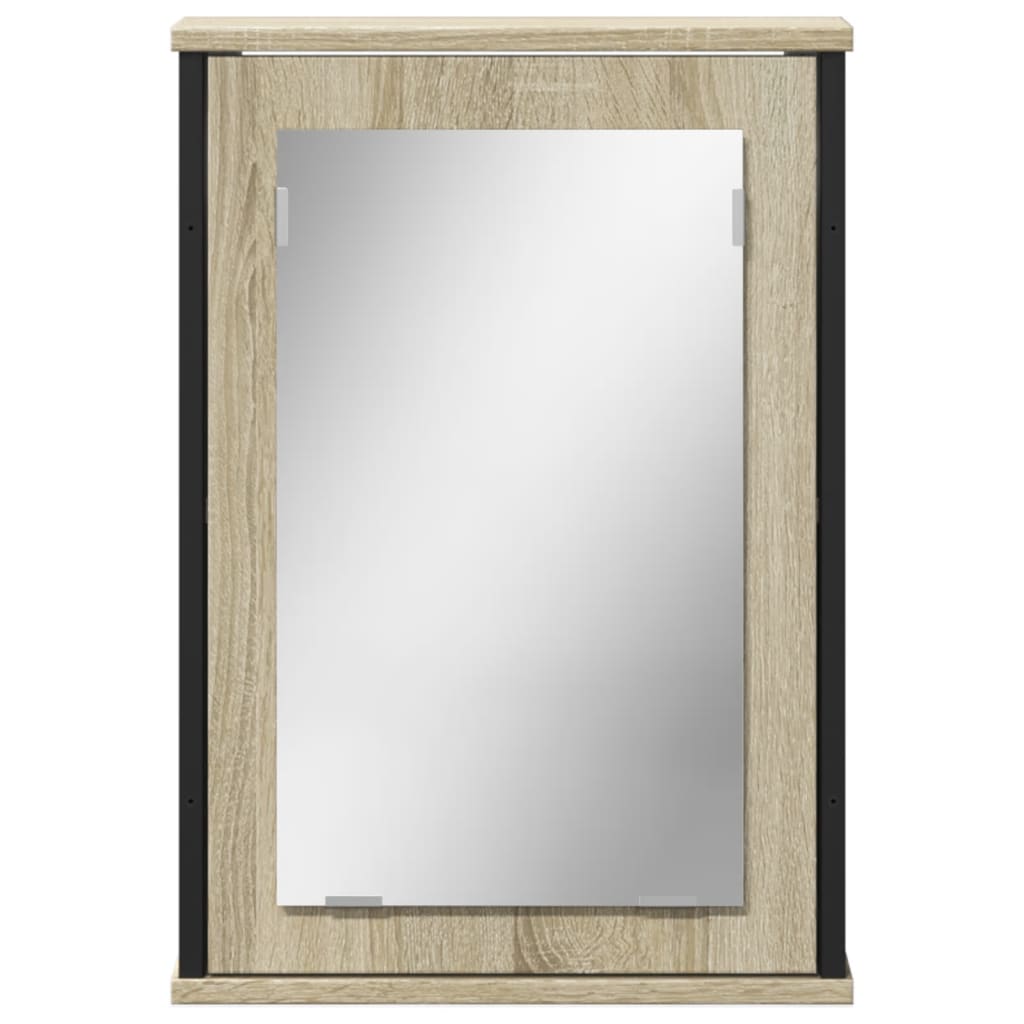 Mobile Bagno con Specchio Rovere Sonoma 42x12x60 cm Multistrato