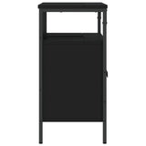 Mobile Lavabo Bagno Nero 60x30x60 cm in Legno Multistrato