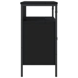 Mobile Lavabo Bagno Nero 80x30x60 cm in Legno Multistrato